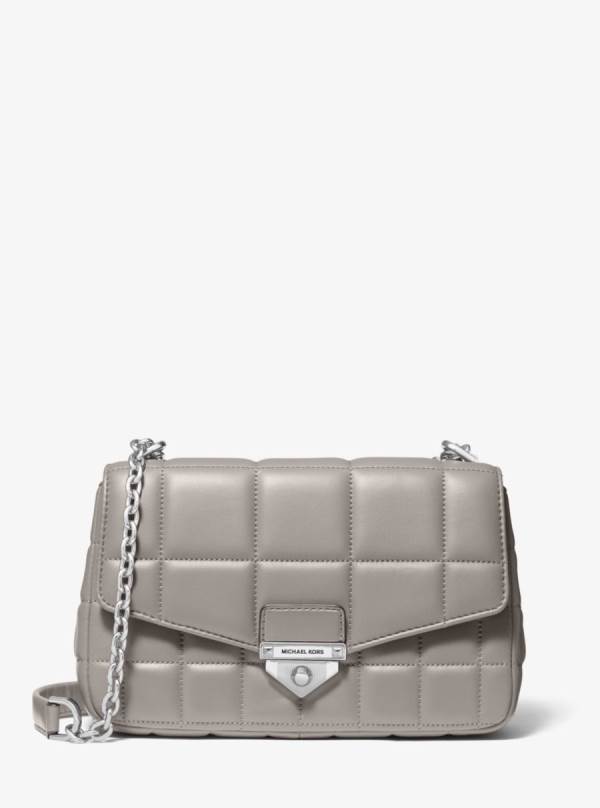 Damske Taška Cez Rameno Michael Kors SoHo Large Quilted Leather Siva - Kabelky Michael Kors Nejlevnejsi | LPMVK-9725